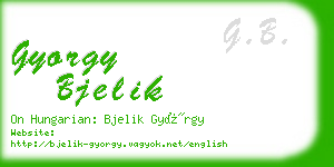 gyorgy bjelik business card